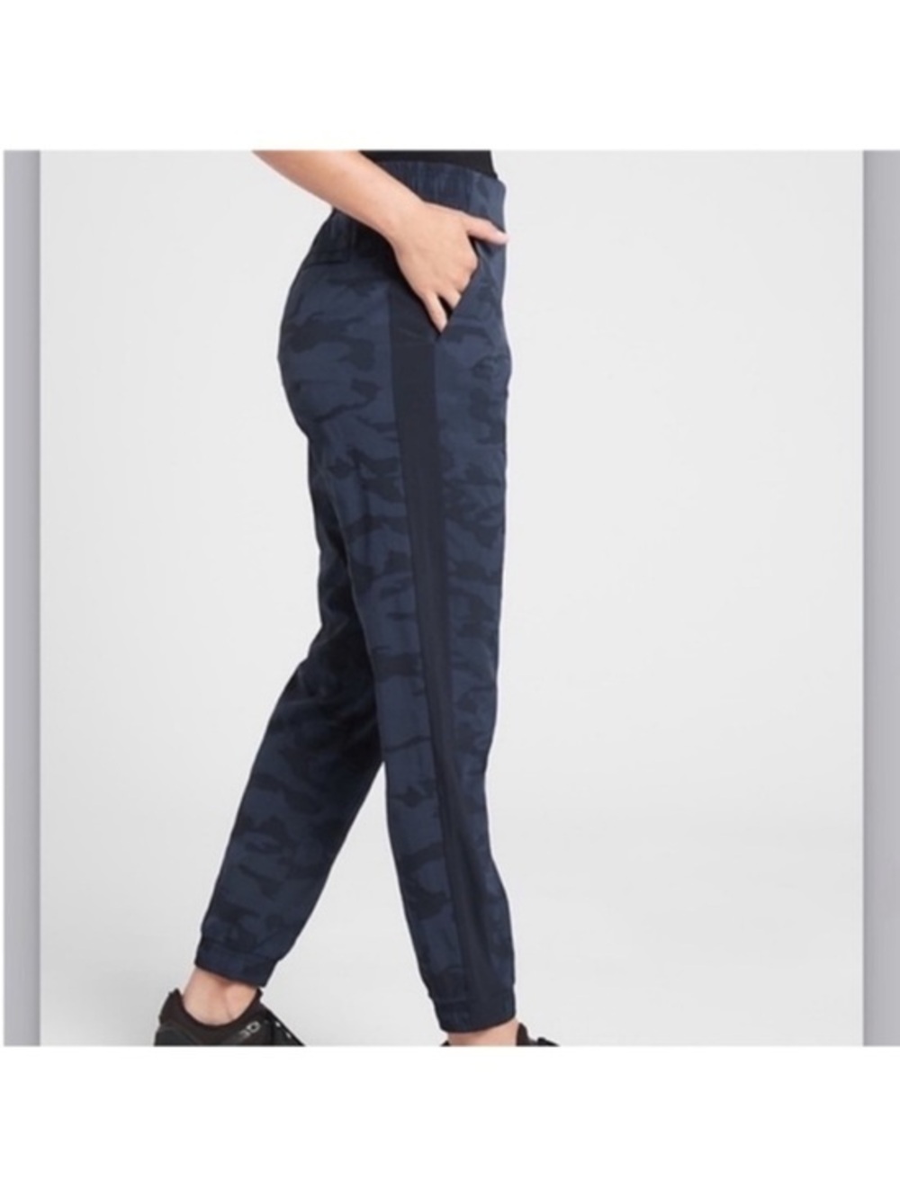 Athleta Navy Camo Side-Stripe Joggers